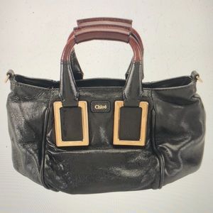 Chloe Black and Brown Leather Bag